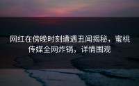 网红在傍晚时刻遭遇丑闻揭秘，蜜桃传媒全网炸锅，详情围观