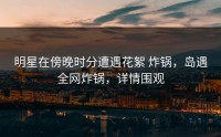 明星在傍晚时分遭遇花絮 炸锅，岛遇全网炸锅，详情围观